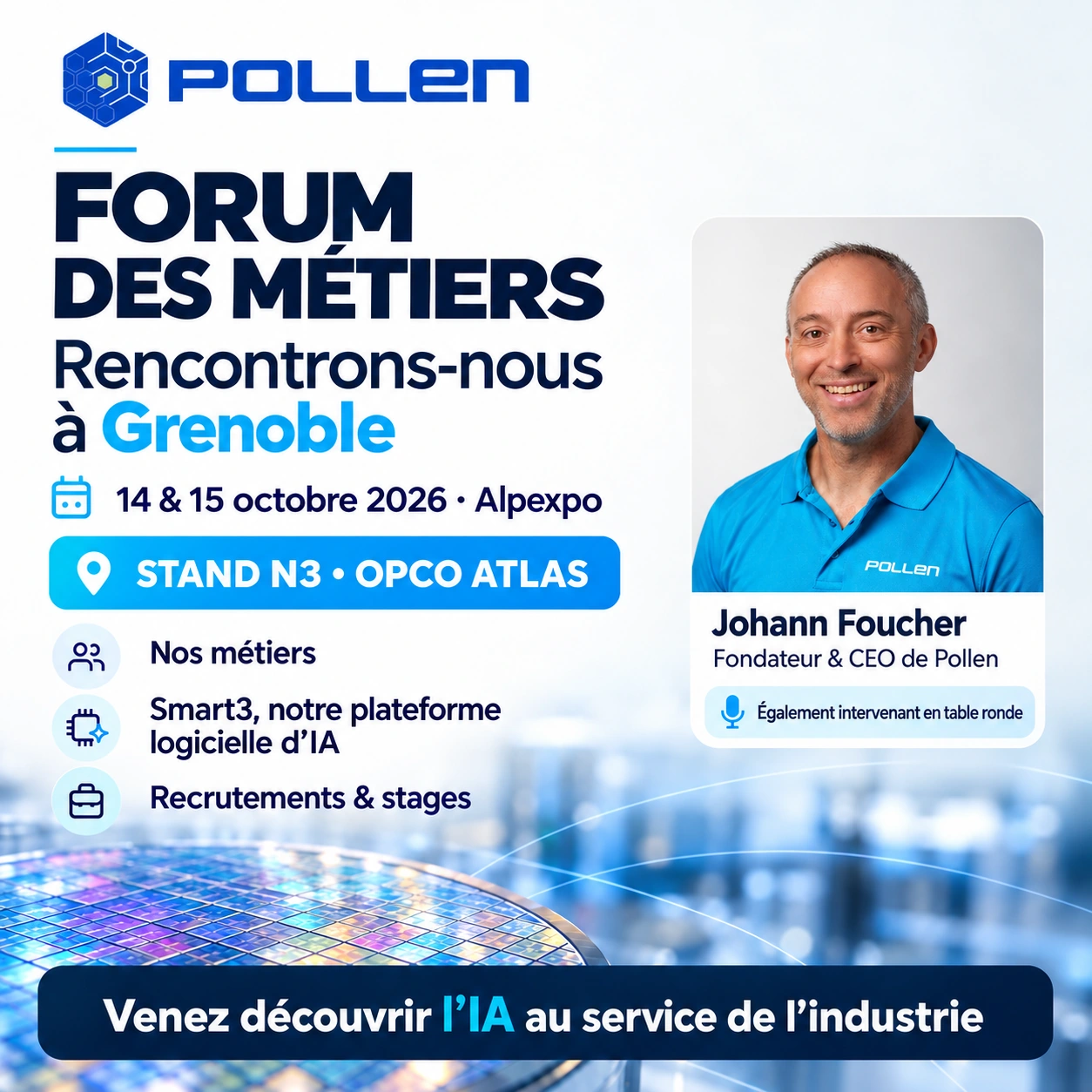 Forum des métiers de Grenoble, Johann Foucher, Alpexpo